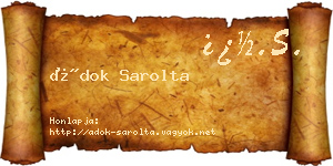 Ádok Sarolta névjegykártya