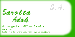 sarolta adok business card